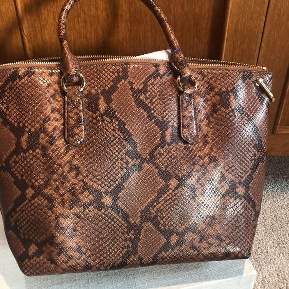 NWT Michael Kors Elson satchel w crossbody strap vegan leather dust bag 15x10x6 - Picture 6 of 11